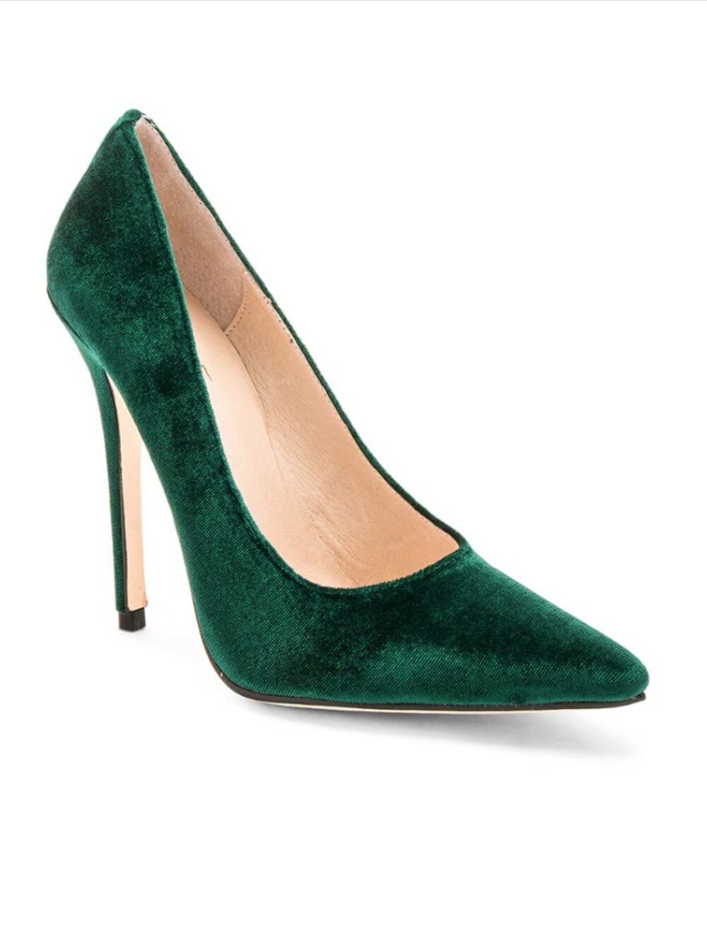 RAYE Raven Heel Green Velvet Pointed Toe Stiletto Pump Emerald Size 8